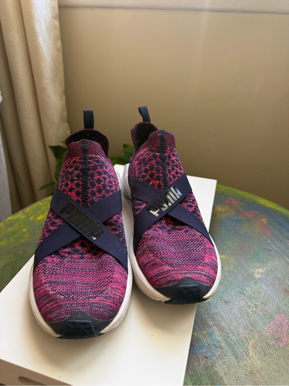 Puma Kids' Slip-On Sneakers in Pink and Black